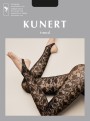 Eleganckie legginsy z zapiętkami i koronkowym wzorem marki KUNERT, czarne, rozm. S