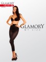 Gładkie kryjące legginsy w dużych rozmiarach Velvet 80 DEN firmy Glamory, czarne, rozm. XL